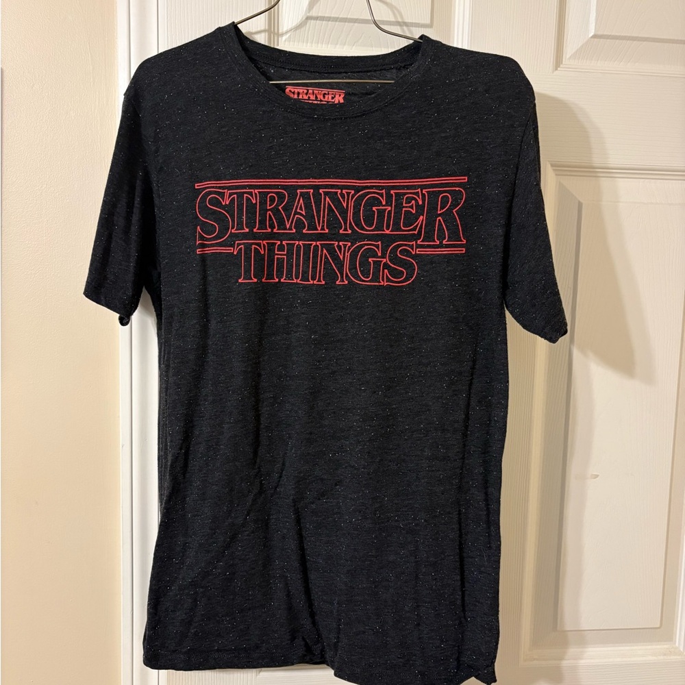 Netflix Stranger Things Speckled Black Tee